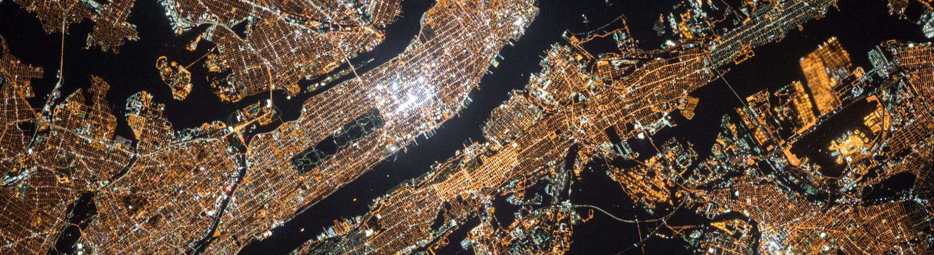 Satellite image of a city